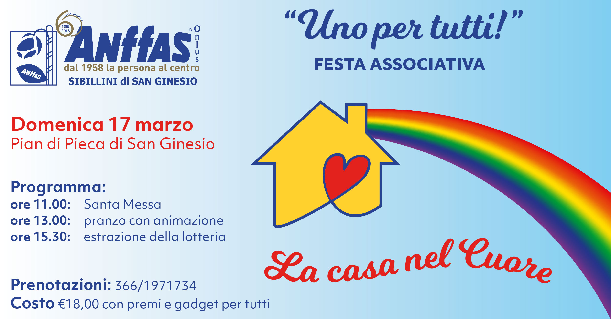 Festa Associativa Anffas Sibillini 17 marzo 2019